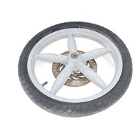 FRONT WHEEL / RIM OEM N.  SPARE PART USED SCOOTER APRILIA SCARABEO 100 4T (1999-2002) DISPLACEMENT CC. 100  YEAR OF CONSTRUCTION