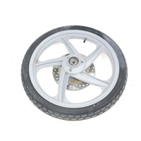 FRONT WHEEL / RIM OEM N.  SPARE PART USED SCOOTER KYMCO PEOPLE 125 - 150 4T (1999-2005) DISPLACEMENT CC. 150  YEAR OF CONSTRUCTION 2002