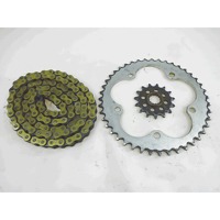 CHAIN KIT OEM N. 8D00B7330 8A00A3279  SPARE PART USED MOTO MV AGUSTA BRUTALE 910 S (2005 - 2011) DISPLACEMENT CC. 910  YEAR OF CONSTRUCTION 2006