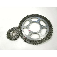 CHAIN KIT OEM N. 5D7F54480000 9458X1513100 938221424000 SPARE PART USED MOTO YAMAHA MT-125 ABS ( DAL 2017 ) DISPLACEMENT CC. 125  YEAR OF CONSTRUCTION 2017