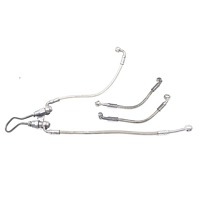 TWIN CALIPER FRONT BRAKE HOSE  OEM N. 34327672410 34327679149 34327673281 34327673282 SPARE PART USED MOTO BMW K28 R 1200 ST (2003 - 2007) DISPLACEMENT CC. 1200  YEAR OF CONSTRUCTION 2007