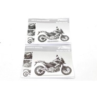 OWNER MANUAL OEM N.  SPARE PART USED MOTO HONDA NC 700 X RC63 (2012 - 2013) DISPLACEMENT CC. 700  YEAR OF CONSTRUCTION 2013